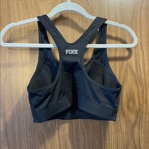 PINK Victoria's Secret Charcoal Racerback Sports Bra